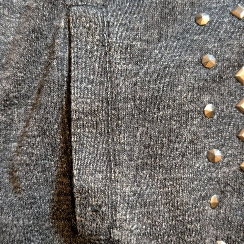 Miss Me Studded Jacket Womens Small Hoodie Faux Leather Statement - Picture 7 of 12